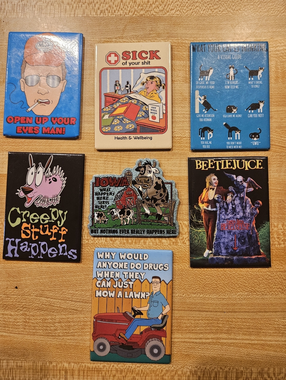 Novelty Magnet Set - Colorful Pop Art Designs